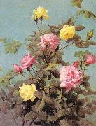 Lambdin, George Cochran Roses Norge oil painting reproduction